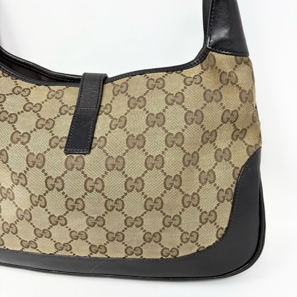 Gucci Jackie O 1961 GG Monogram Web Stripe Hobo Shoulder Bag Vintage Authentic - Picture 11 of 17